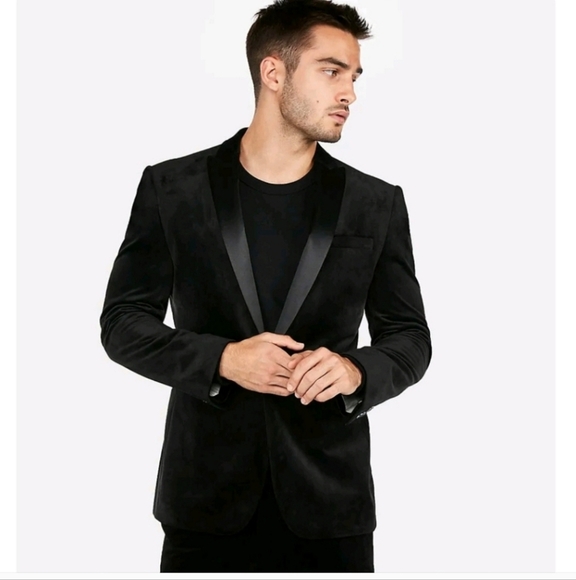 Express Other - EXPRESS Black velvet tuxedo blazer slim fit. Size 48R